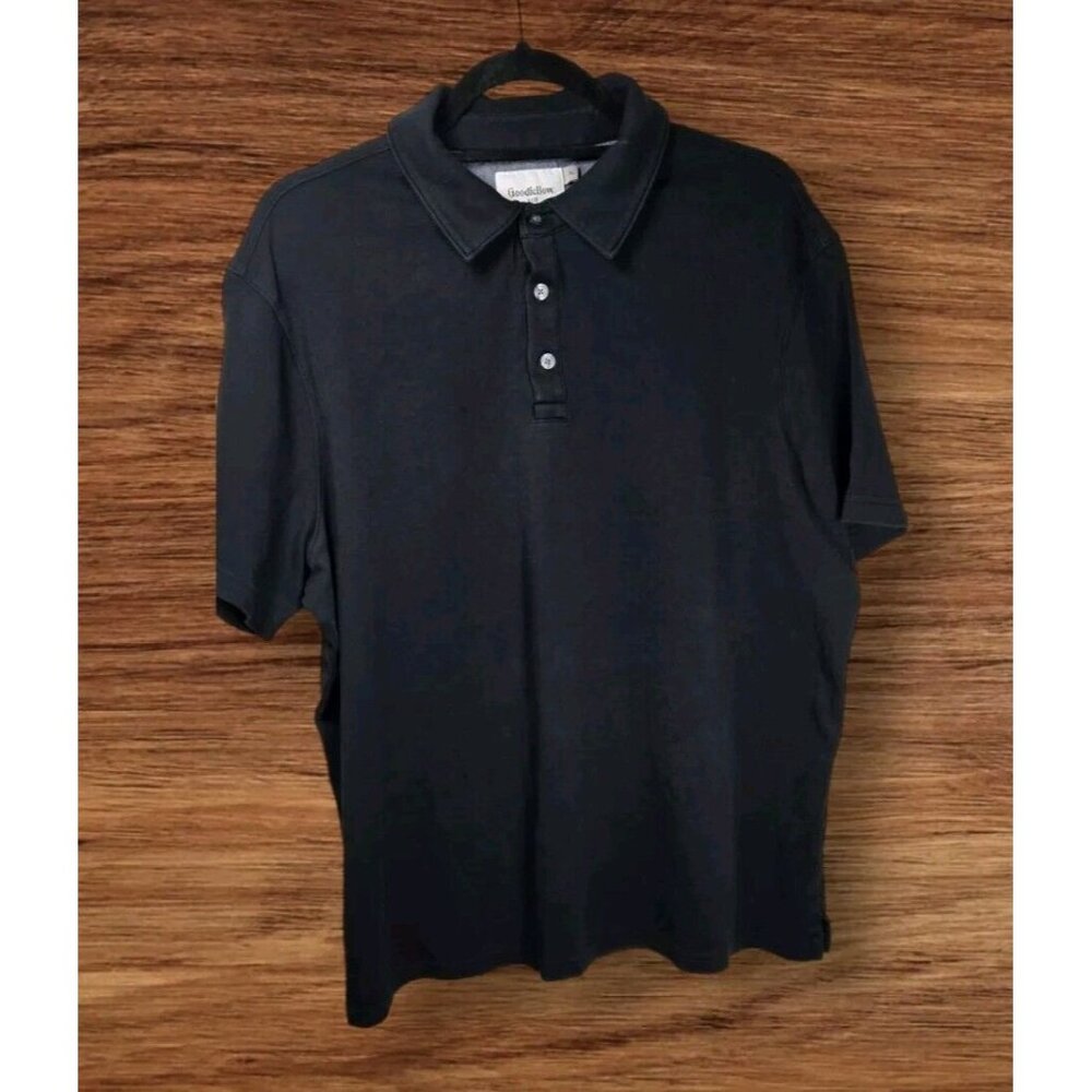 Mens Goodiellow & co Polo Shirt Casual Black Color Short Sleeve Size XL